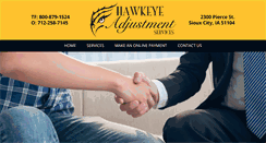 Desktop Screenshot of hawkeyeadjustment.com